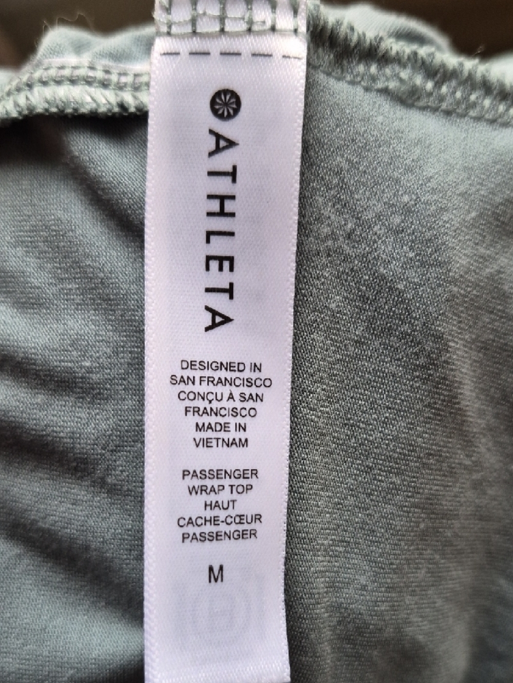 Athleta Light Blue Long Sleeve Draped Crossover Tee - Picture 7 of 8